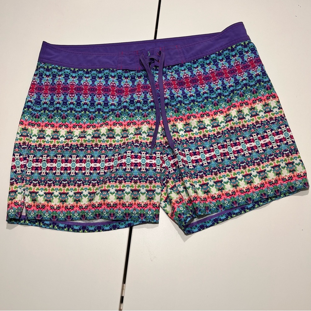 PrAna Multicolor Patterned Board Shorts Swim XL